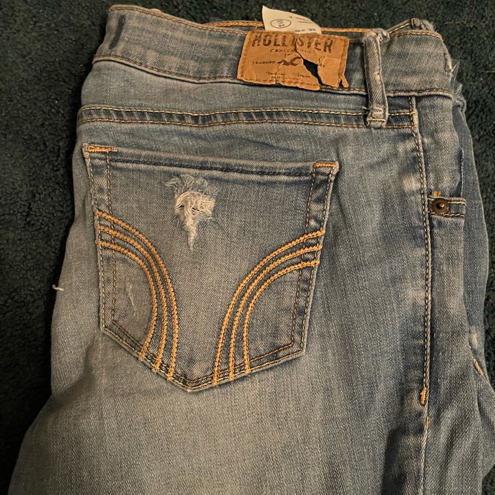 Hollister Super Skinny Ripped Jeans - Light Wash